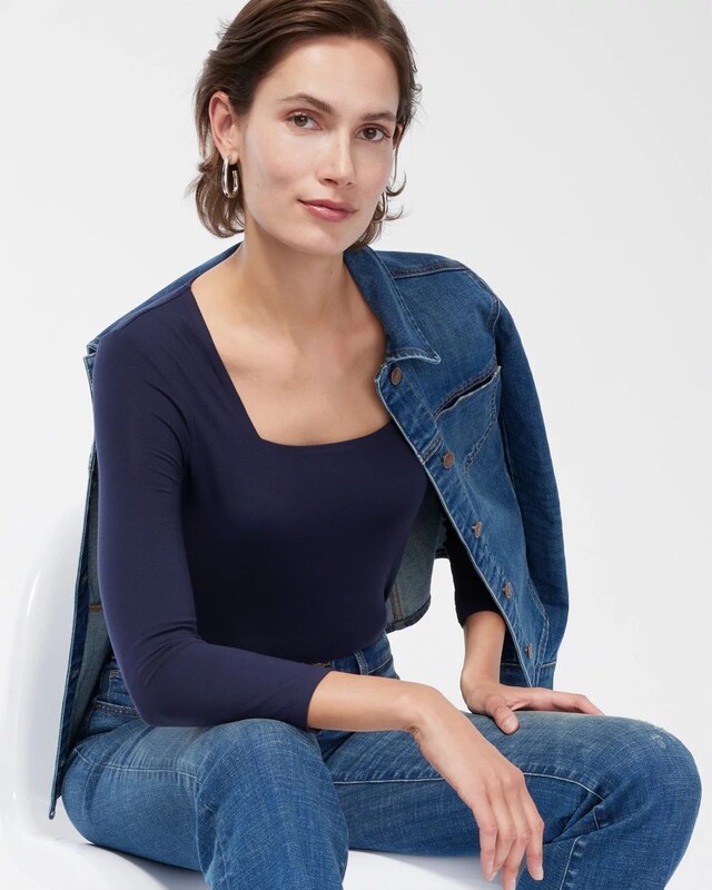 Touch of Cool Square Neck Tee - image 2